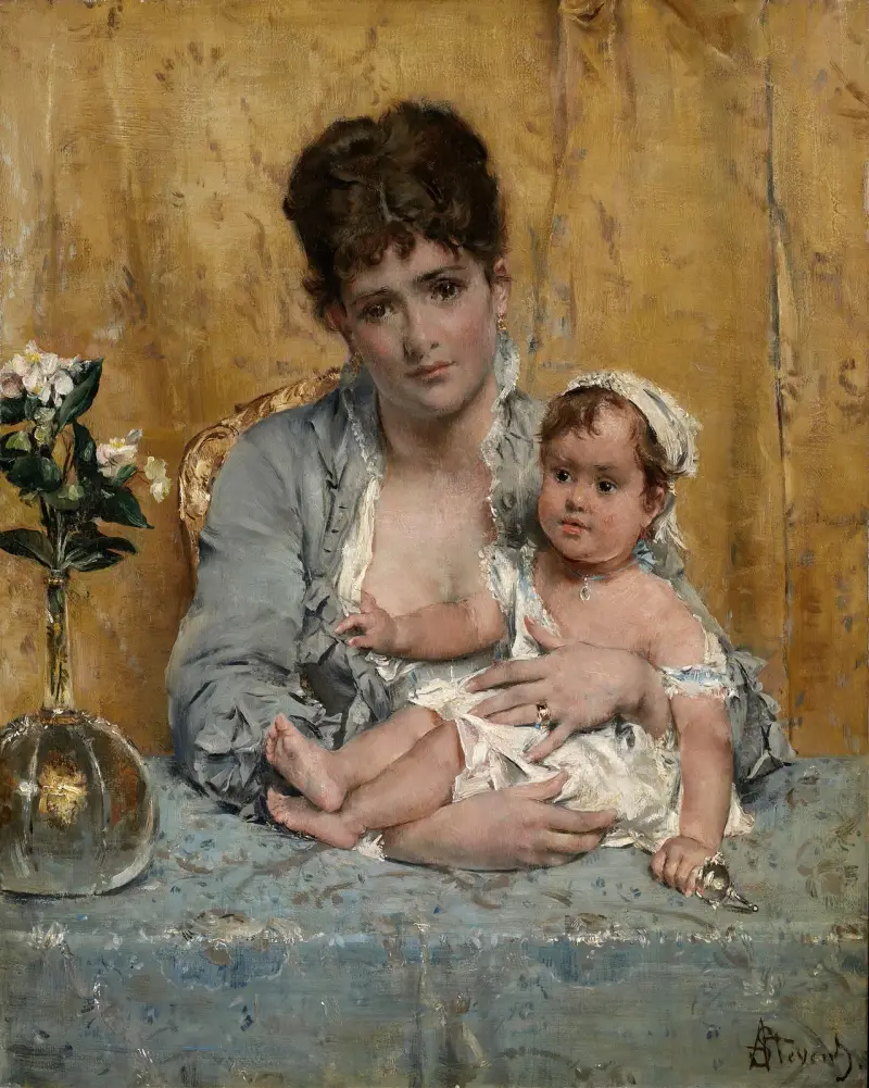 Mutter und Kind von Alfred Stevens