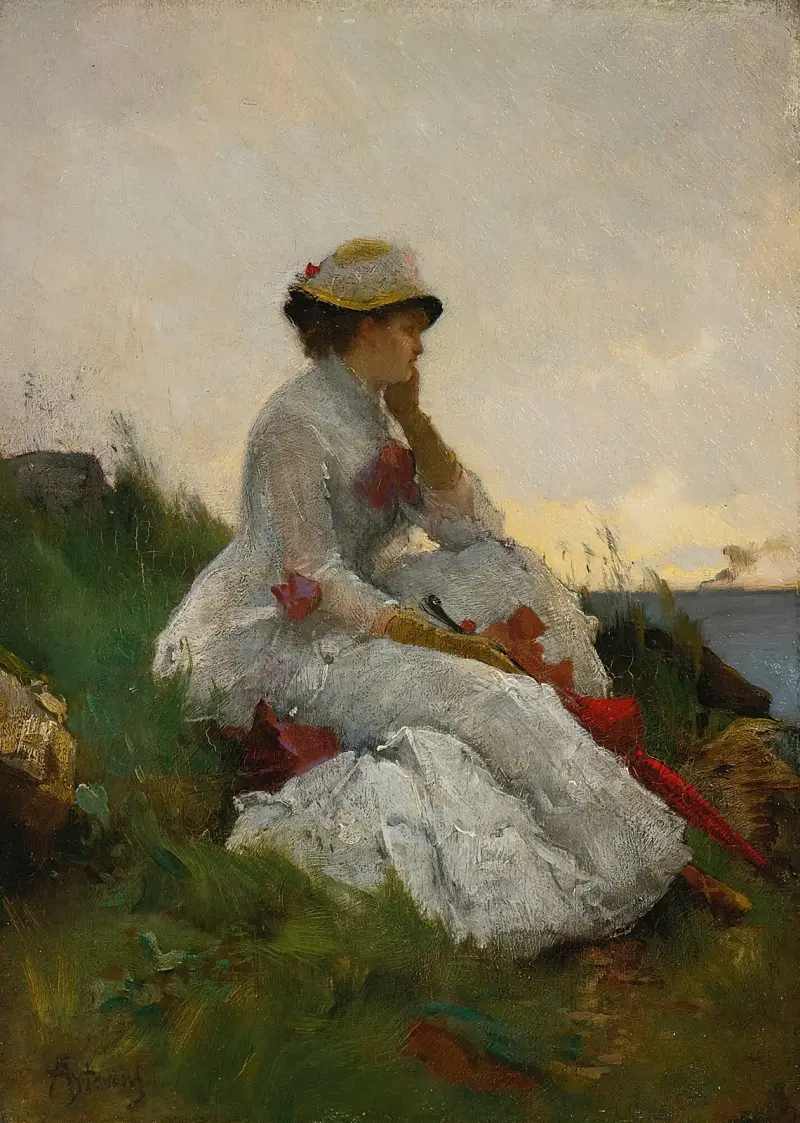 Zamyšlená, Alfred Stevens