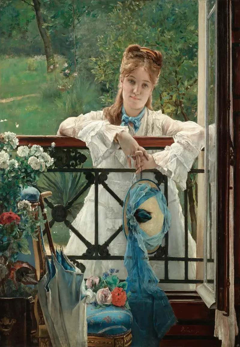 Ett blåklint (Det blå bandet) av Alfred Stevens