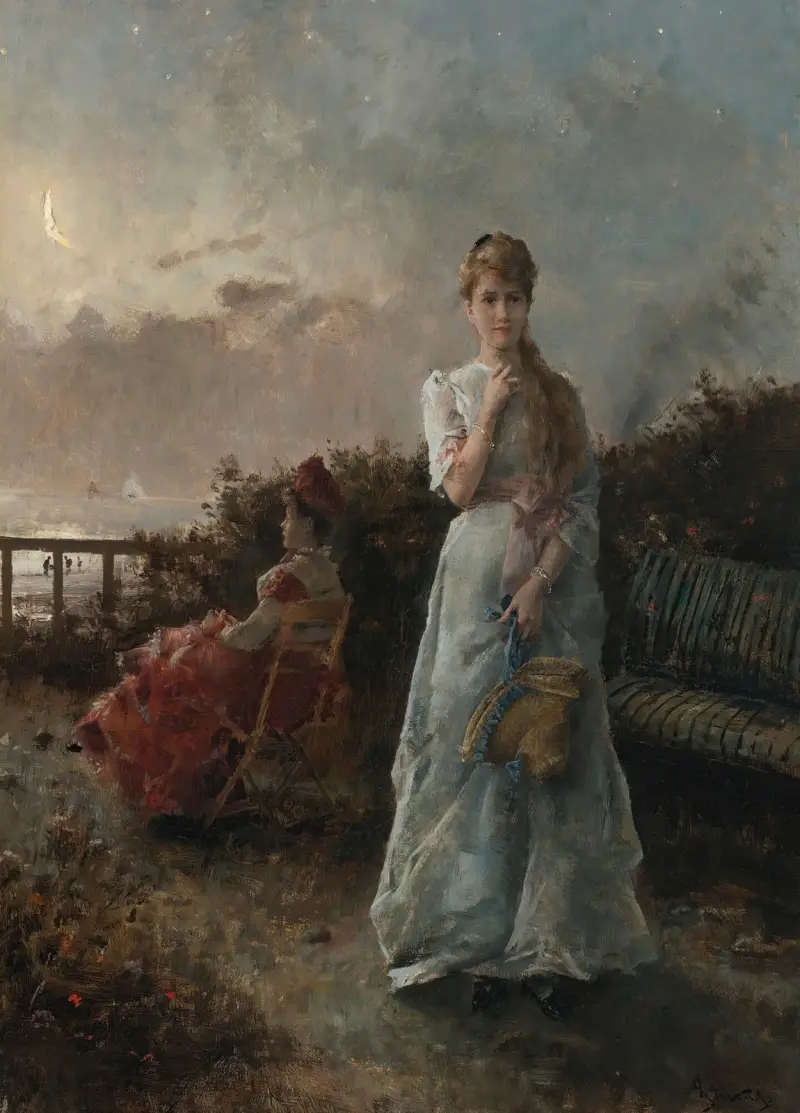 Un Soir À La Mer av Alfred Stevens