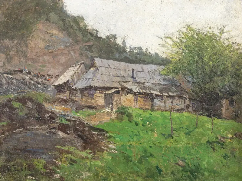 Landskap med en hydda av Alfred Zoff