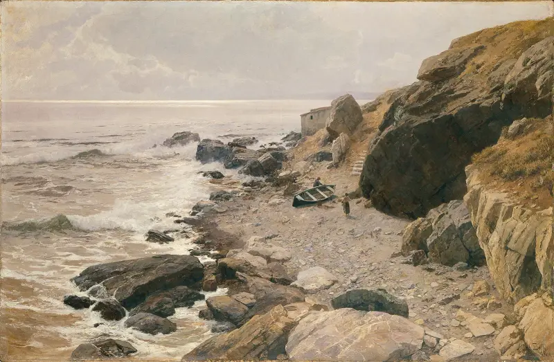 Vid Rivieran (klippig kust) av Alfred Zoff