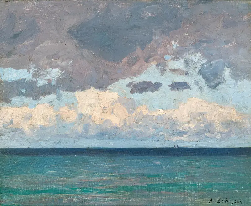 Wolken über dem Meer von Alfred Zoff