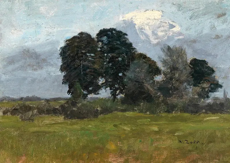 Bäume in einer Landschaft von Alfred Zoff