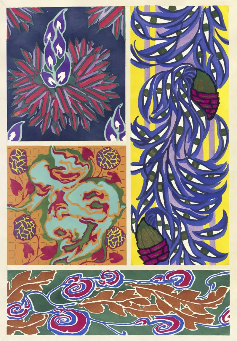 Floréal; dessins & coloris nouveaux Pl.13 av Emile-Allain Séguy