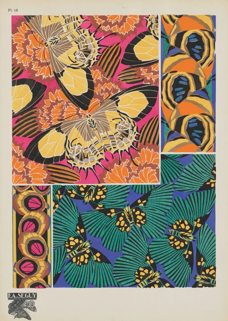 Papillons Pl. 18 von Emile-Allain Séguy