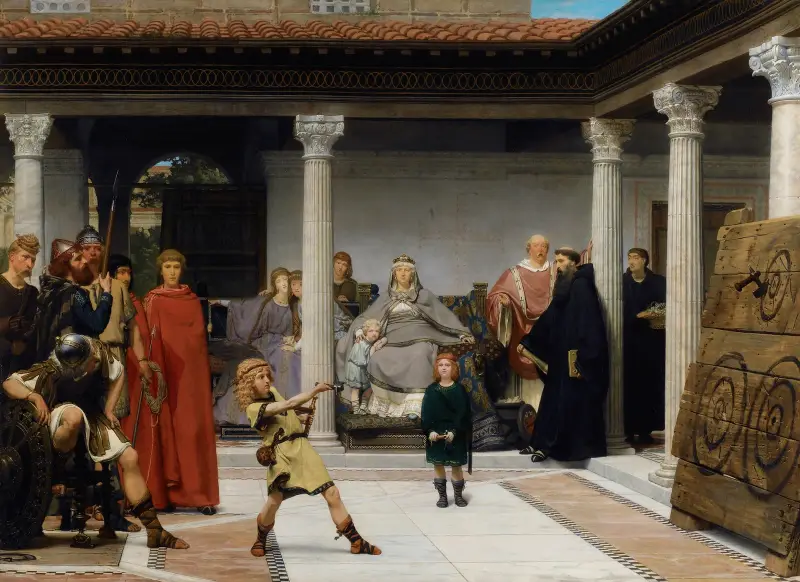 Klodvigs barns uppfostran av Lawrence Alma-Tadema