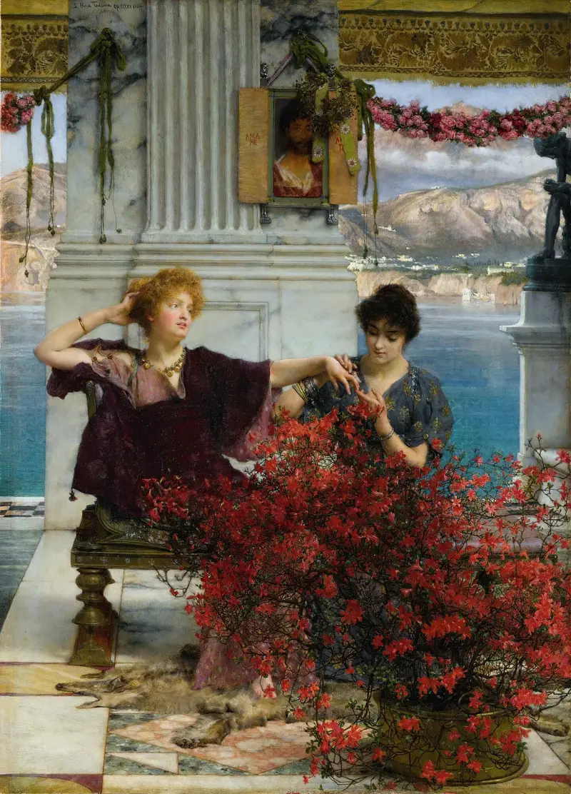 Kärlekens juvelprydda boja (Förlovningsringen) av Lawrence Alma-Tadema
