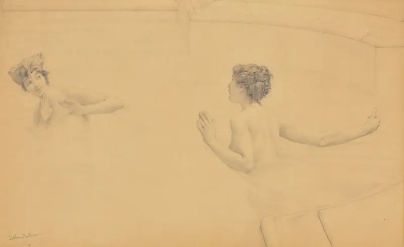 Splashing; the bathers – nr 2 av Lawrence Alma-Tadema