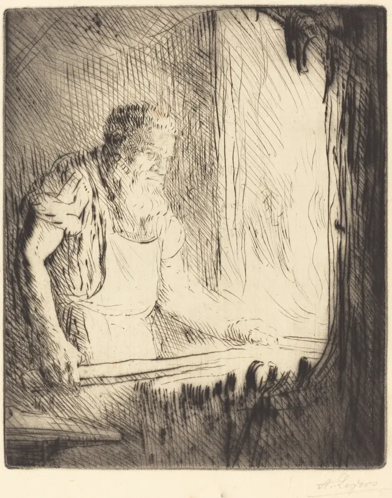 Blacksmith (Le forgeron) av Alphonse Legros