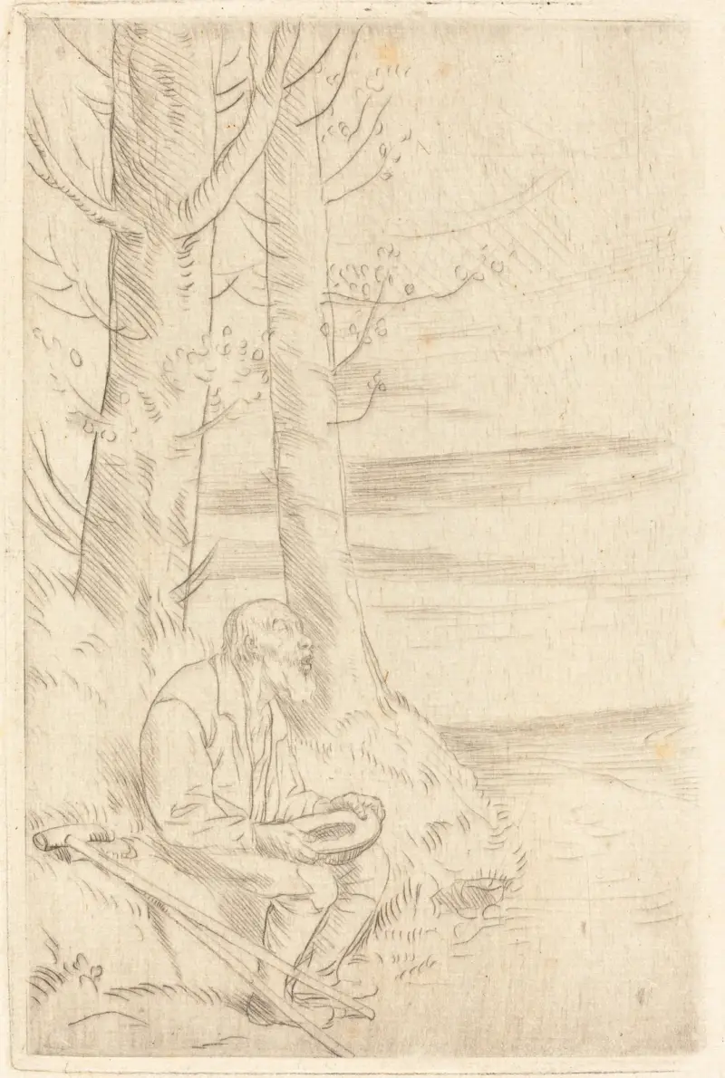 Blind Beggar (Le mendiant aveugle) av Alphonse Legros