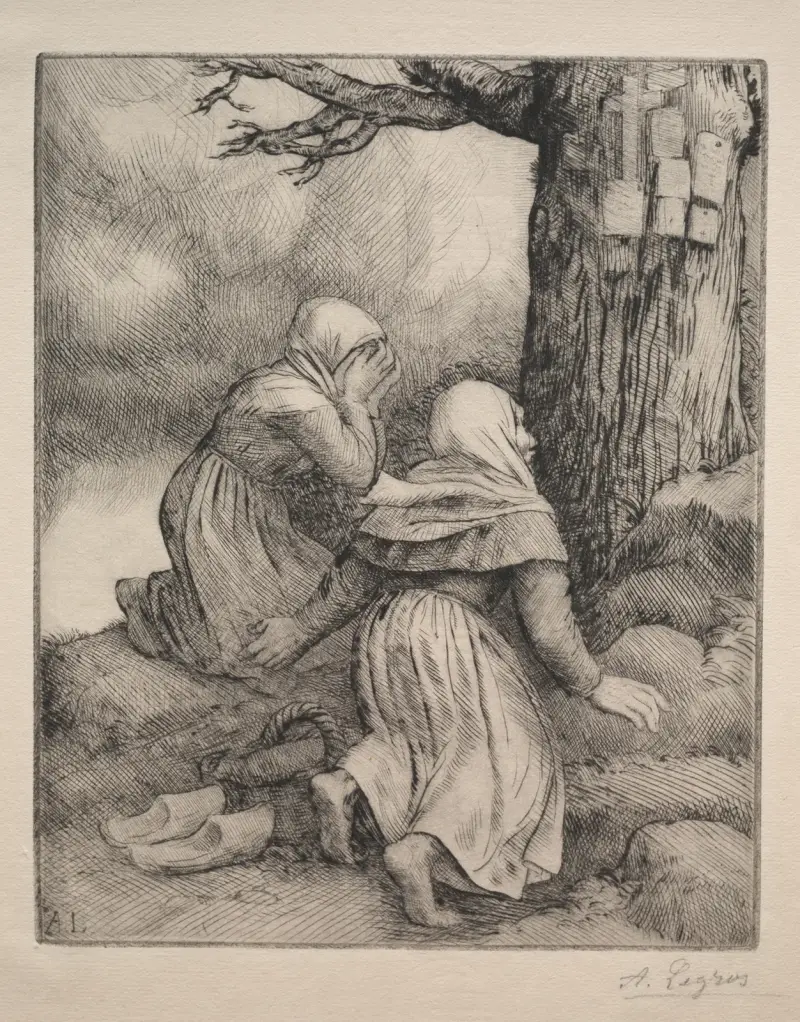 Bowing before the Tree (L’arbre de salut) av Alphonse Legros