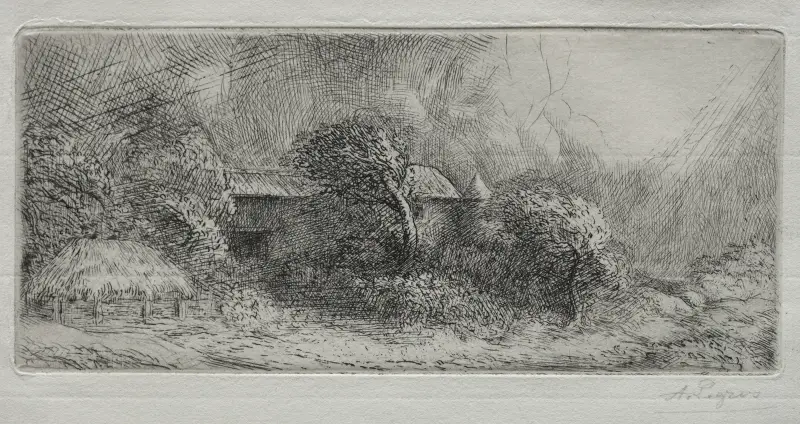Chailli; åskväder av Alphonse Legros