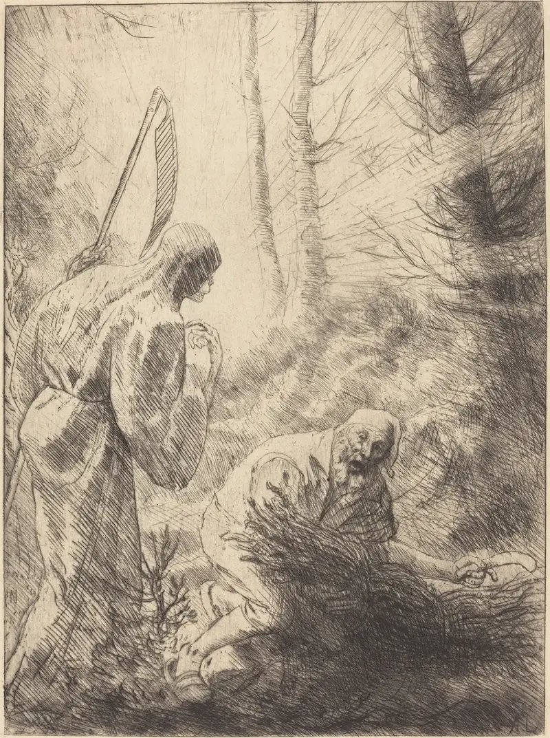 Döden och vedhuggaren (andra tryckningen) av Alphonse Legros