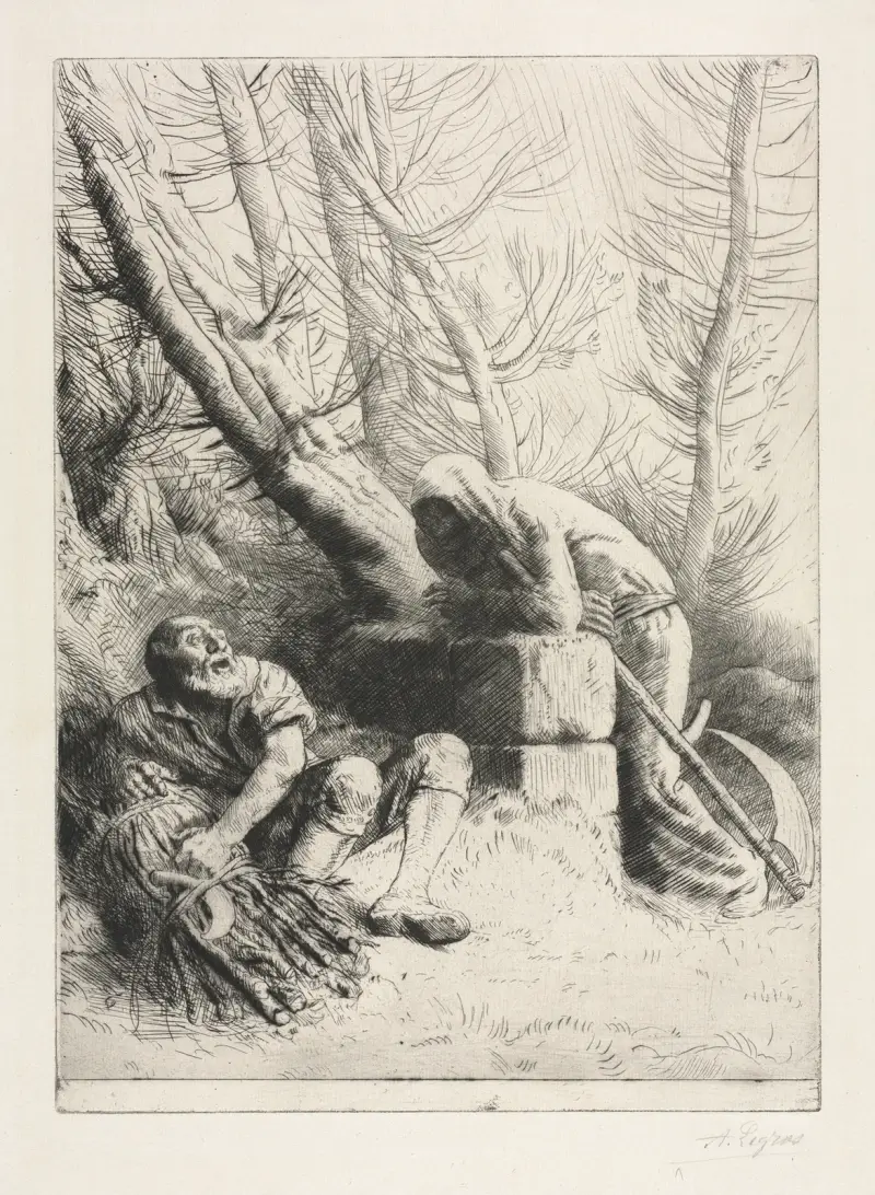 Döden och vedhuggaren av Alphonse Legros