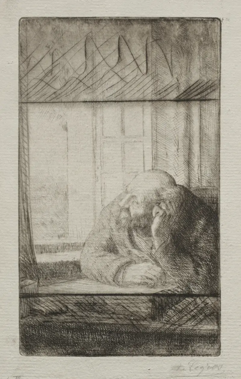Kväll vid fönstret av Alphonse Legros