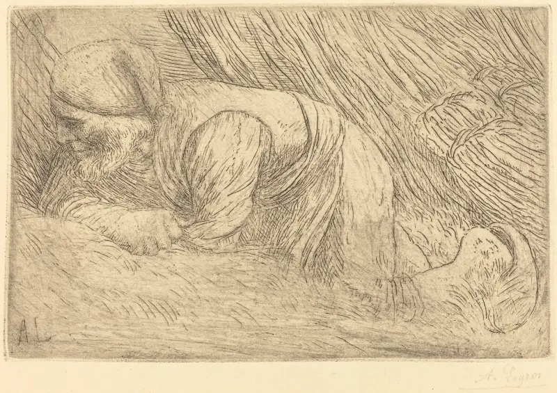 Fagot-gatherer (Le fagotier) av Alphonse Legros