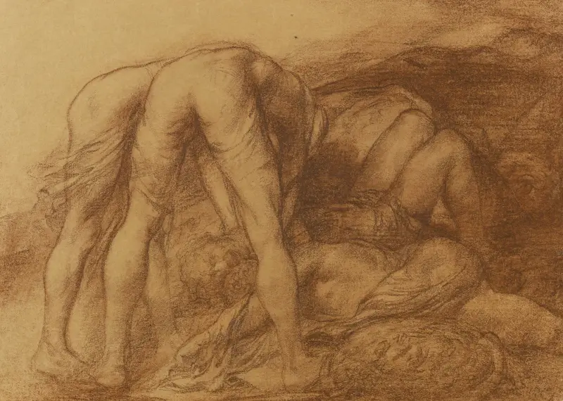 Figures Removing Dead Soldiers av Alphonse Legros