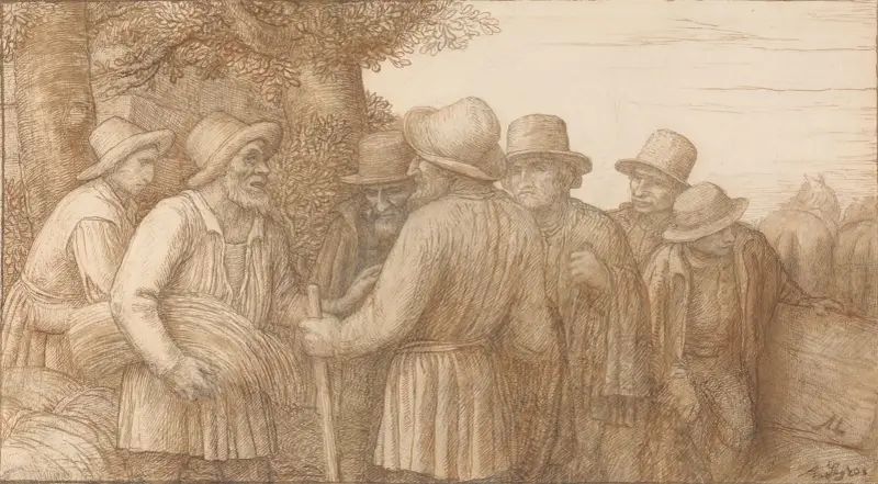 Gruppe von Bauern von Alphonse Legros