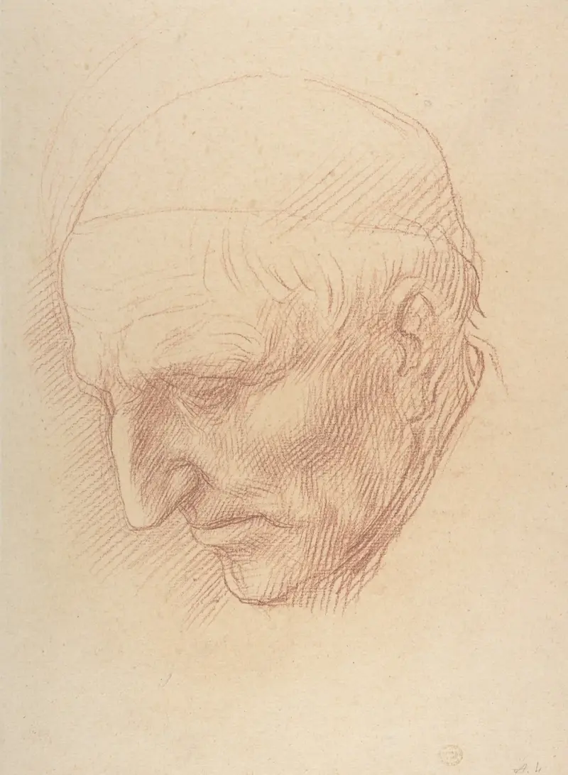 Huvud av en kyrkobetjänt av Alphonse Legros