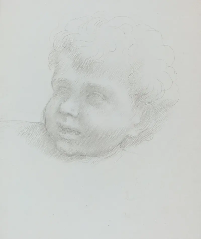 Barnhuvud av Alphonse Legros