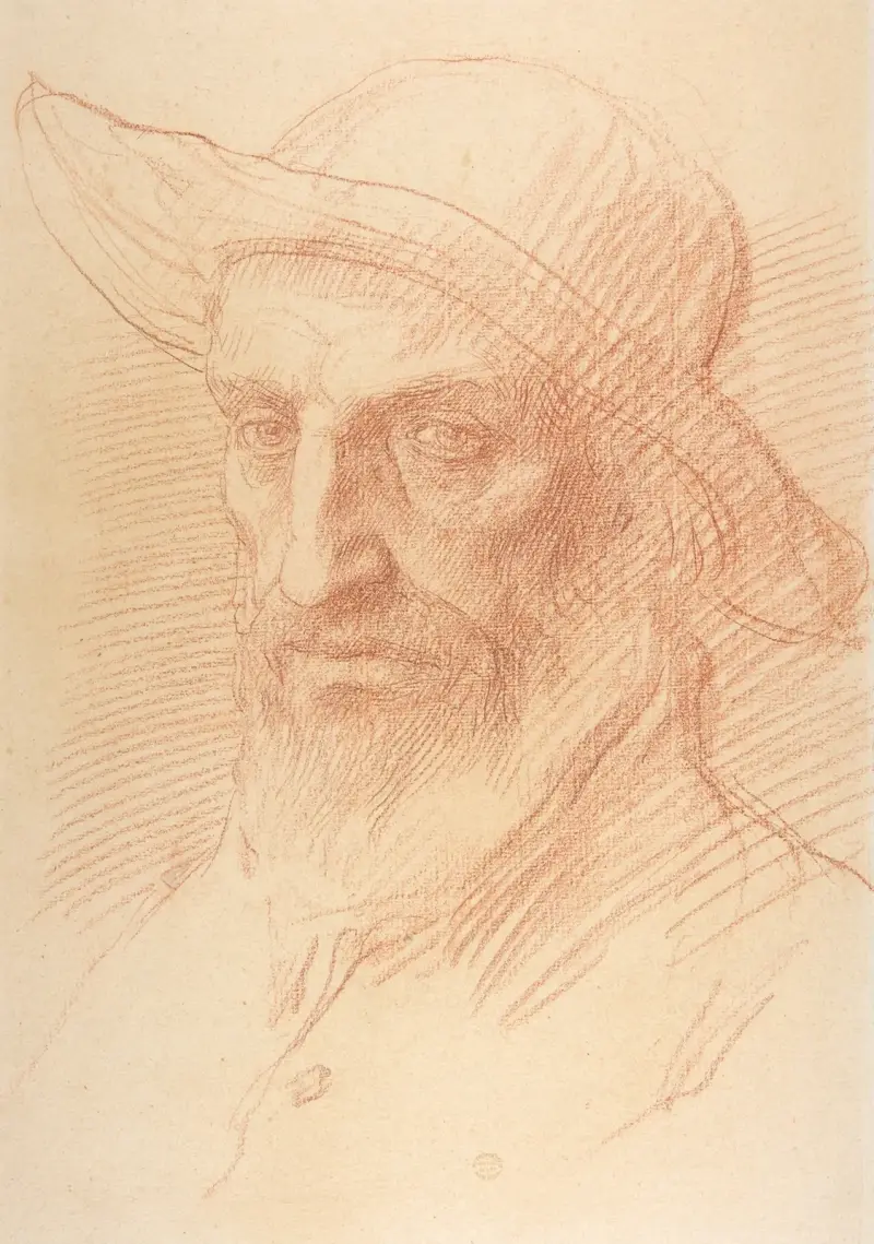 Huvud av en skogvaktare av Alphonse Legros