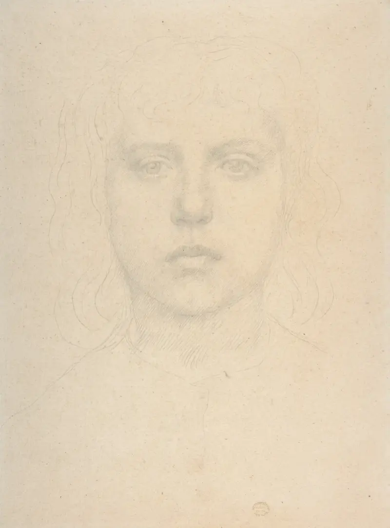 Flickhuvud av Alphonse Legros