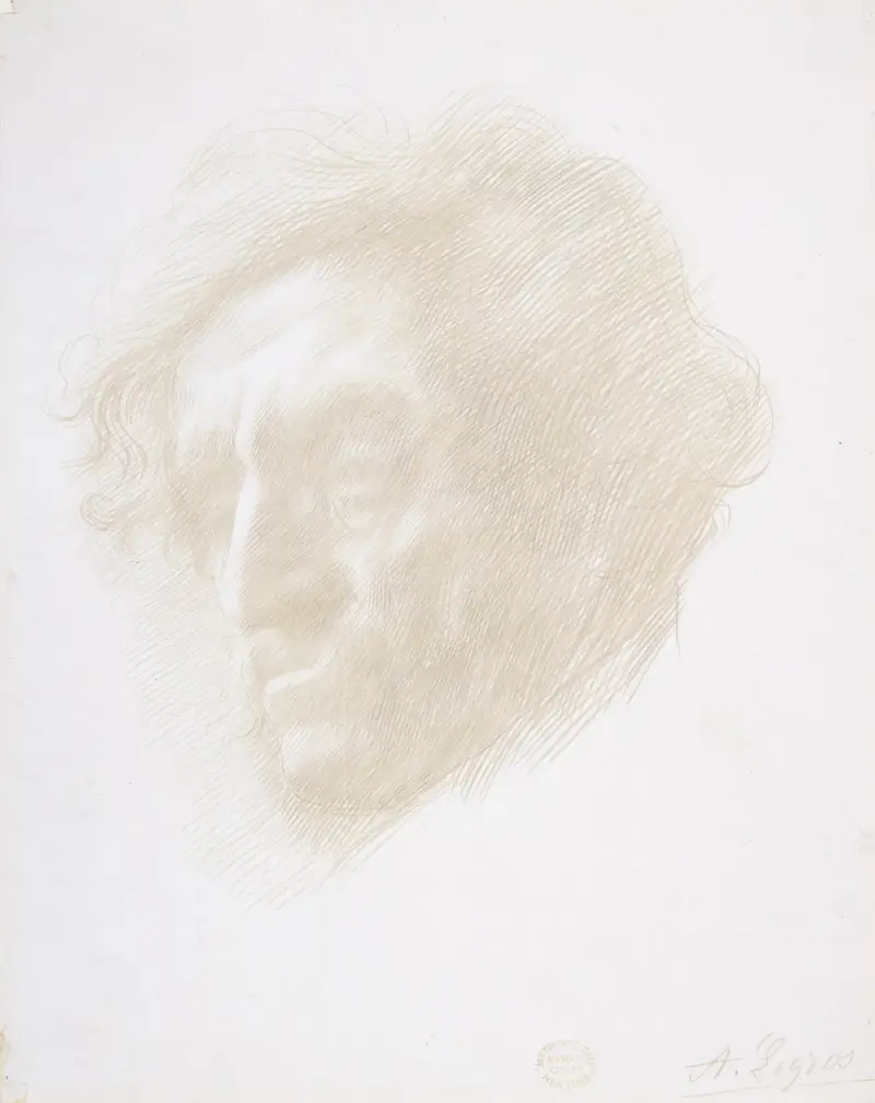 Manshuvud av Alphonse Legros