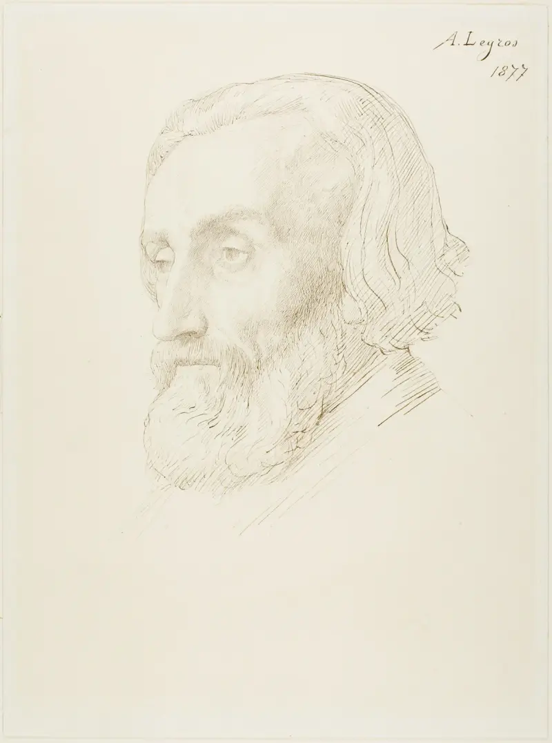 Manshuvud av Alphonse Legros