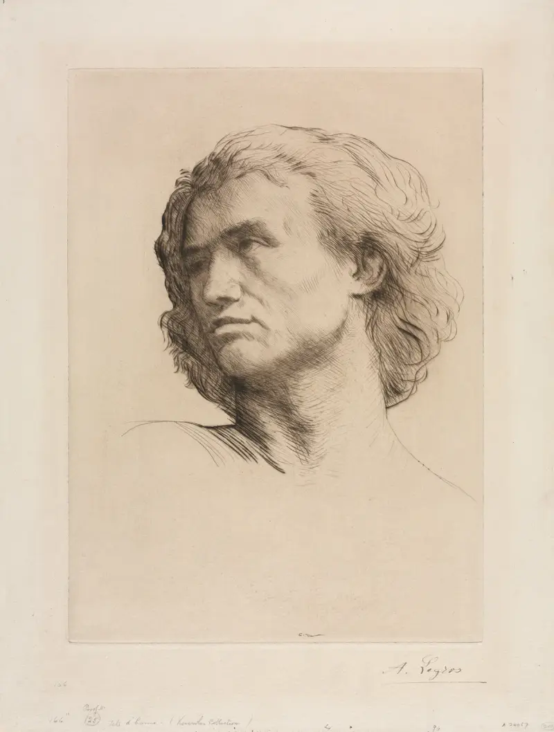 Head of a Man 2 av Alphonse Legros