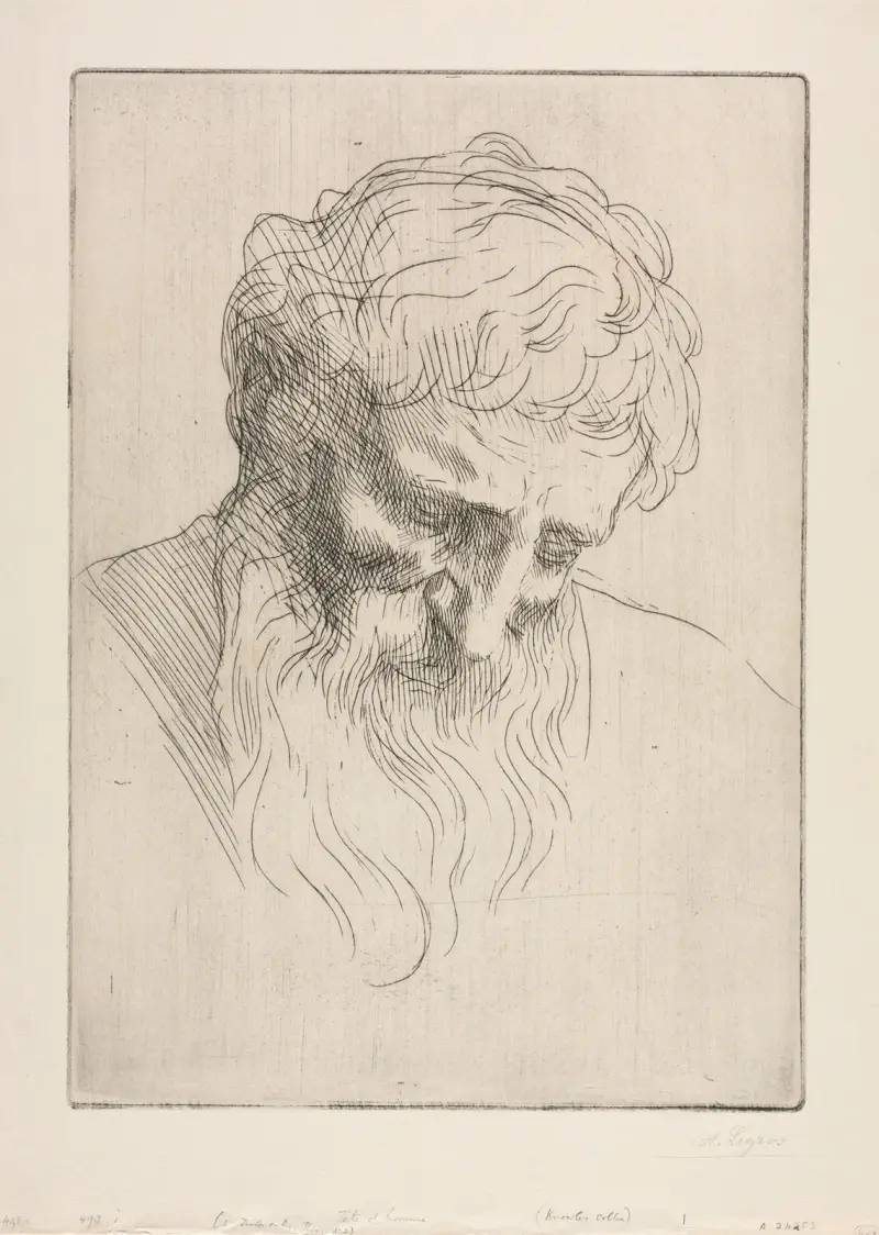 Head of a Man 3 av Alphonse Legros