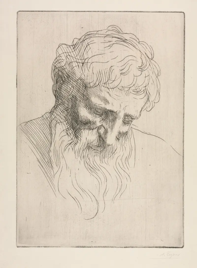 Head of a Man – nr 2 av Alphonse Legros