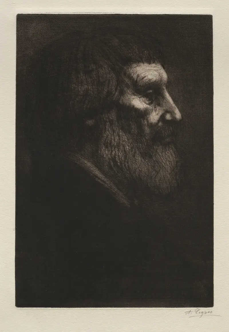 Head of a Man av Alphonse Legros