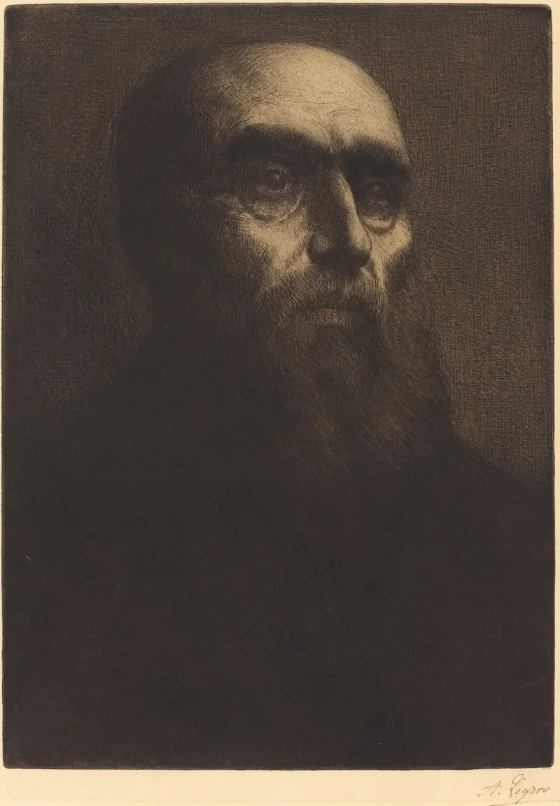 Head Of A Man (Tete D’homme) av Alphonse Legros
