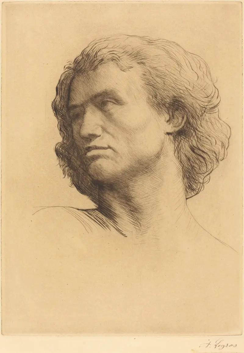 Manshuvud (Tête d’homme) av Alphonse Legros