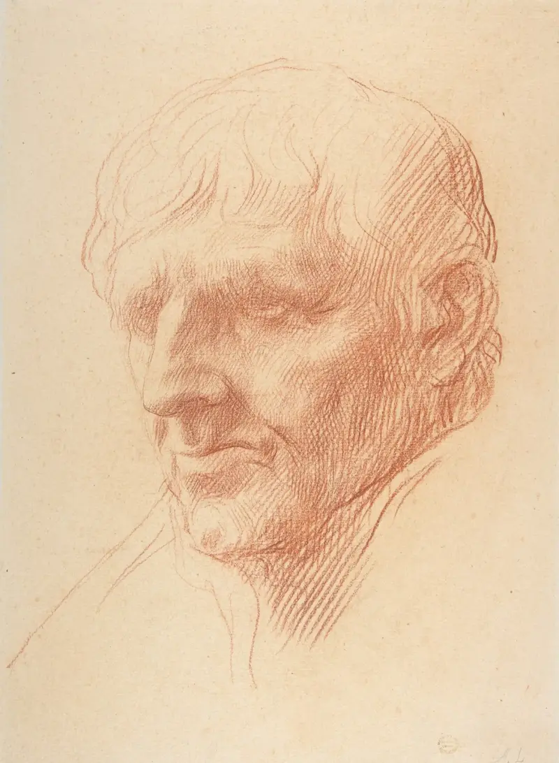Manshuvud av Alphonse Legros
