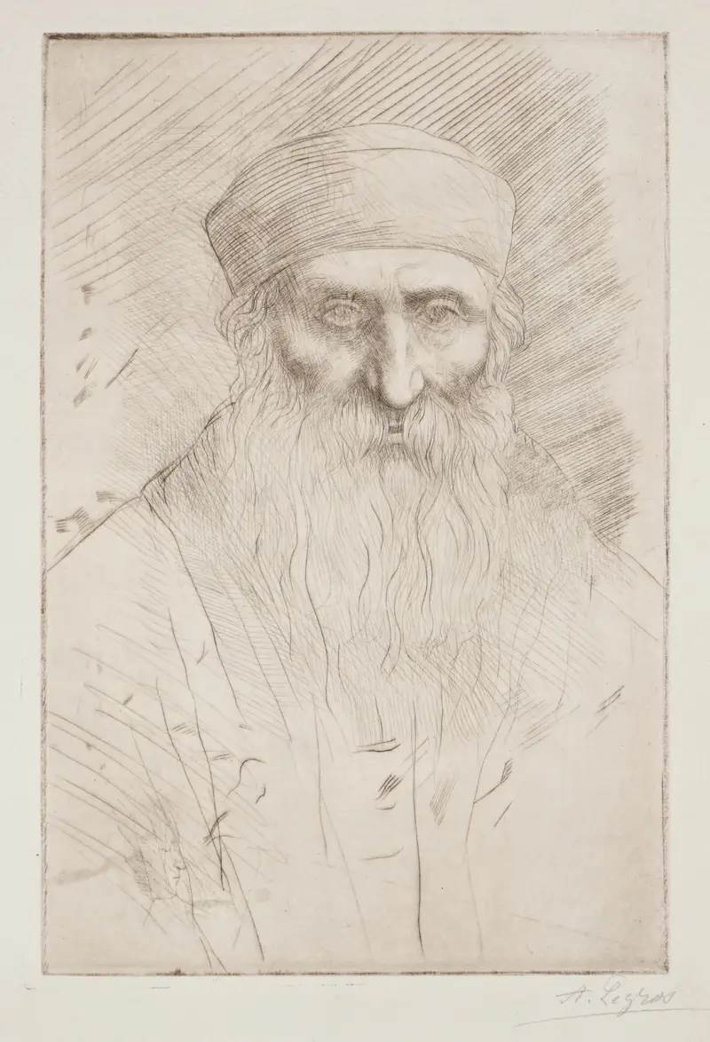 Head of a Man with a Long Beard av Alphonse Legros