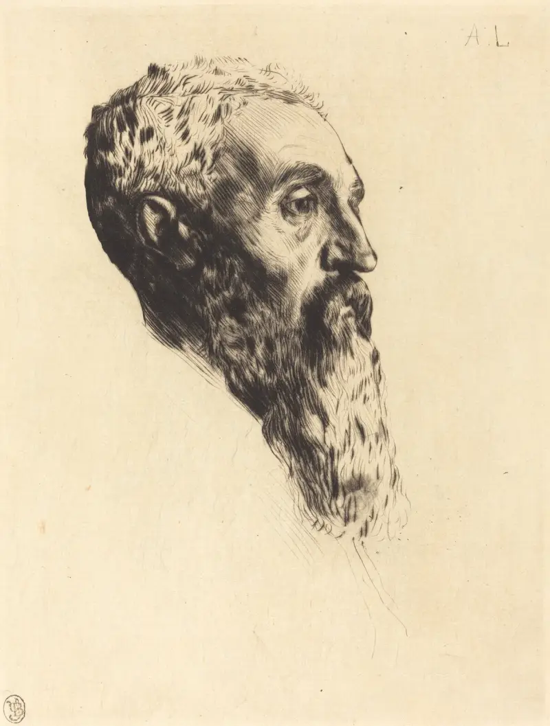 Modellhuvud (Tête de modèle) av Alphonse Legros
