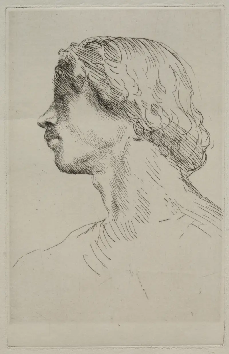 Huvud av en modell av Alphonse Legros