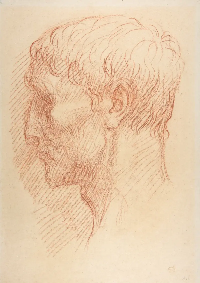 Huvud av en stenarbetare av Alphonse Legros