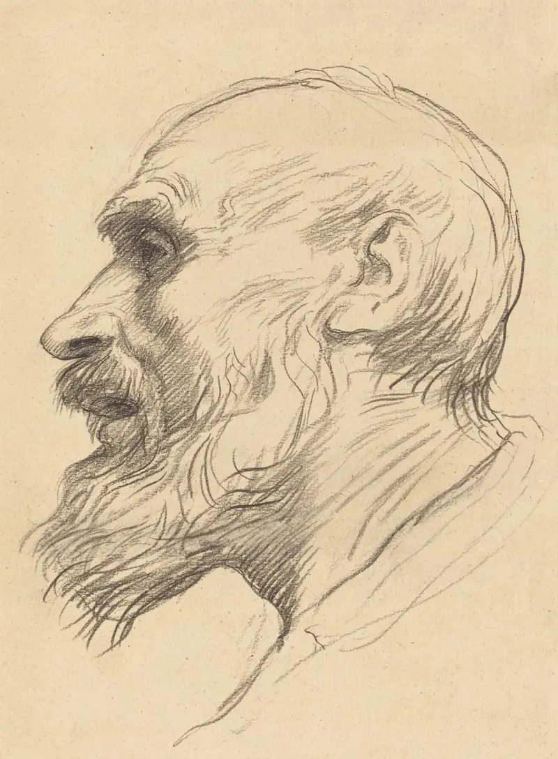Porträtt av en gammal man av Alphonse Legros