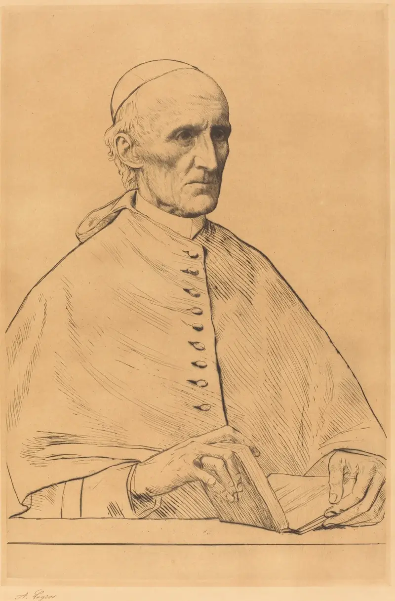 Hans eminens kardinal Manning, första plåten av Alphonse Legros