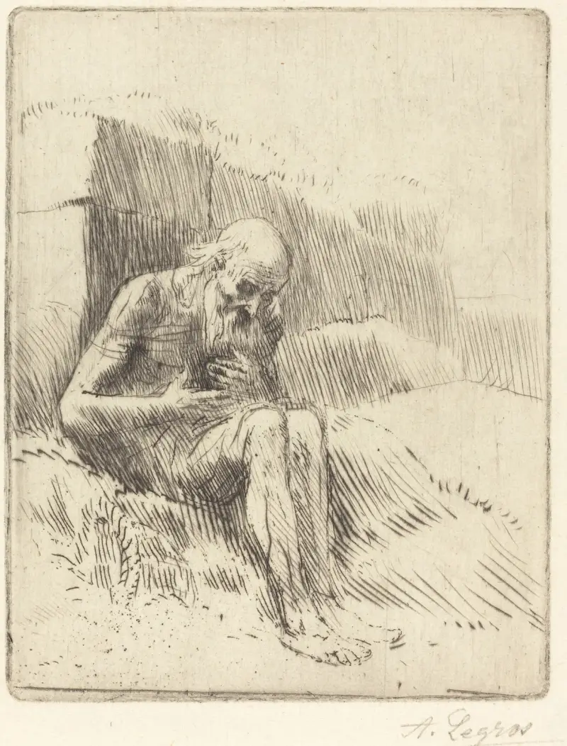 Hiob, zweite Platte von Alphonse Legros