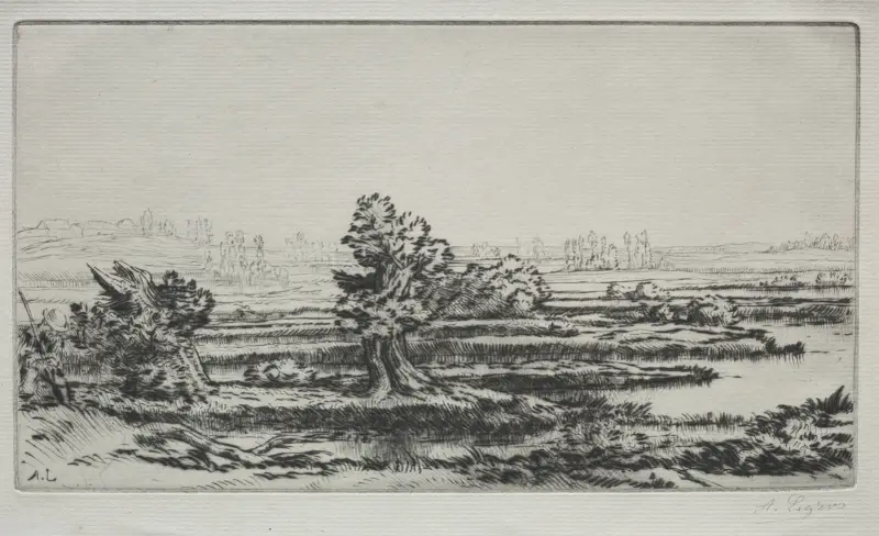 Landscape 3 av Alphonse Legros