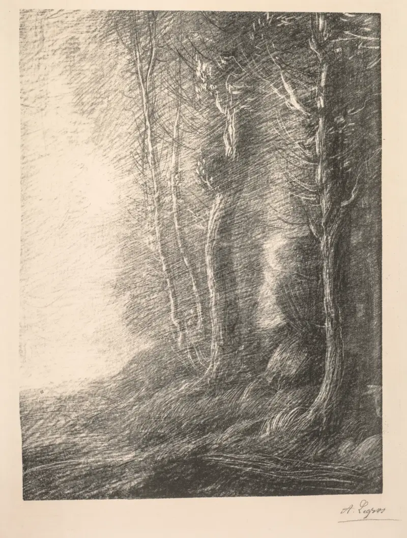 Landscape 5 av Alphonse Legros