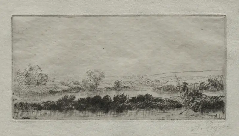 Landskap med torvmosse; I kärret av Alphonse Legros