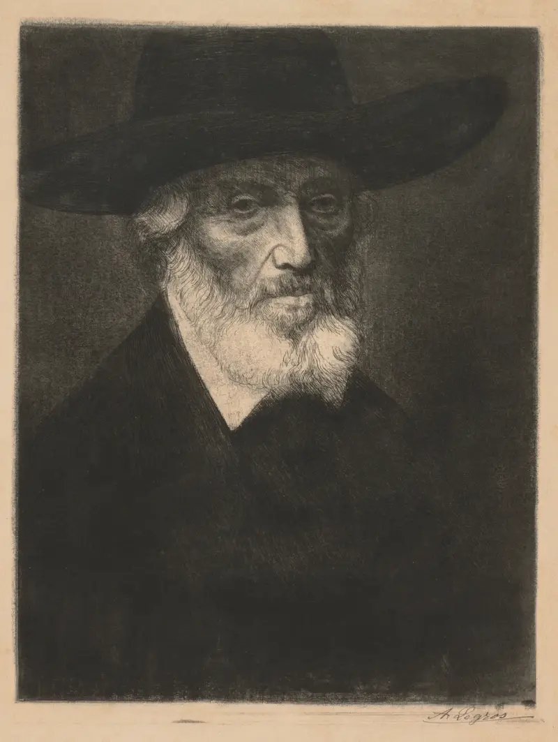 Stort porträtt av Thomas Carlyle av Alphonse Legros
