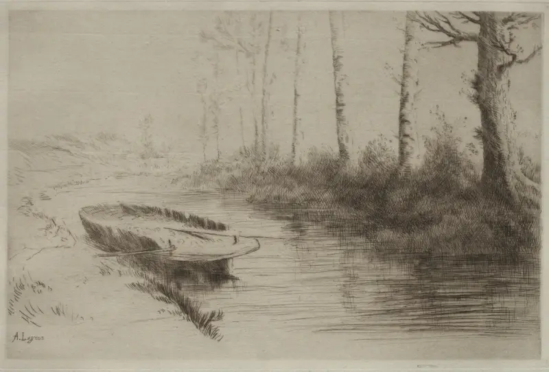 Kanalen; morgoneffekt av Alphonse Legros