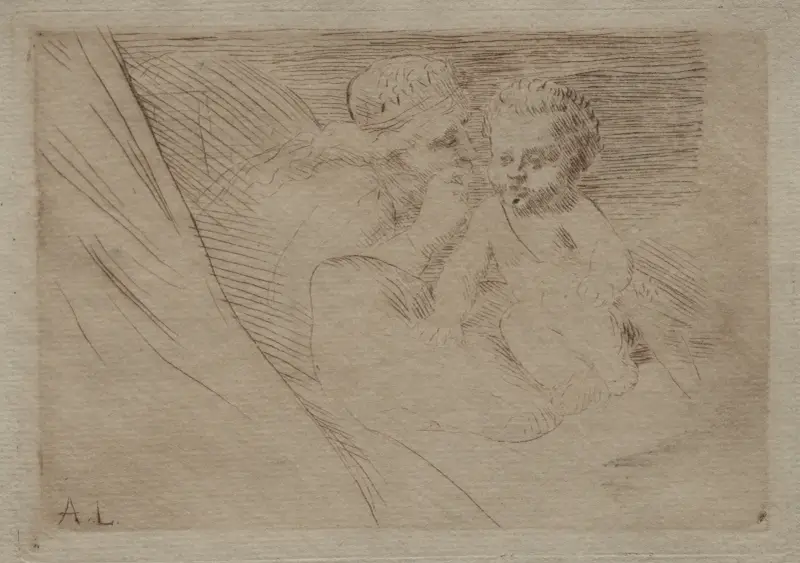 Mab och Cupid av Alphonse Legros