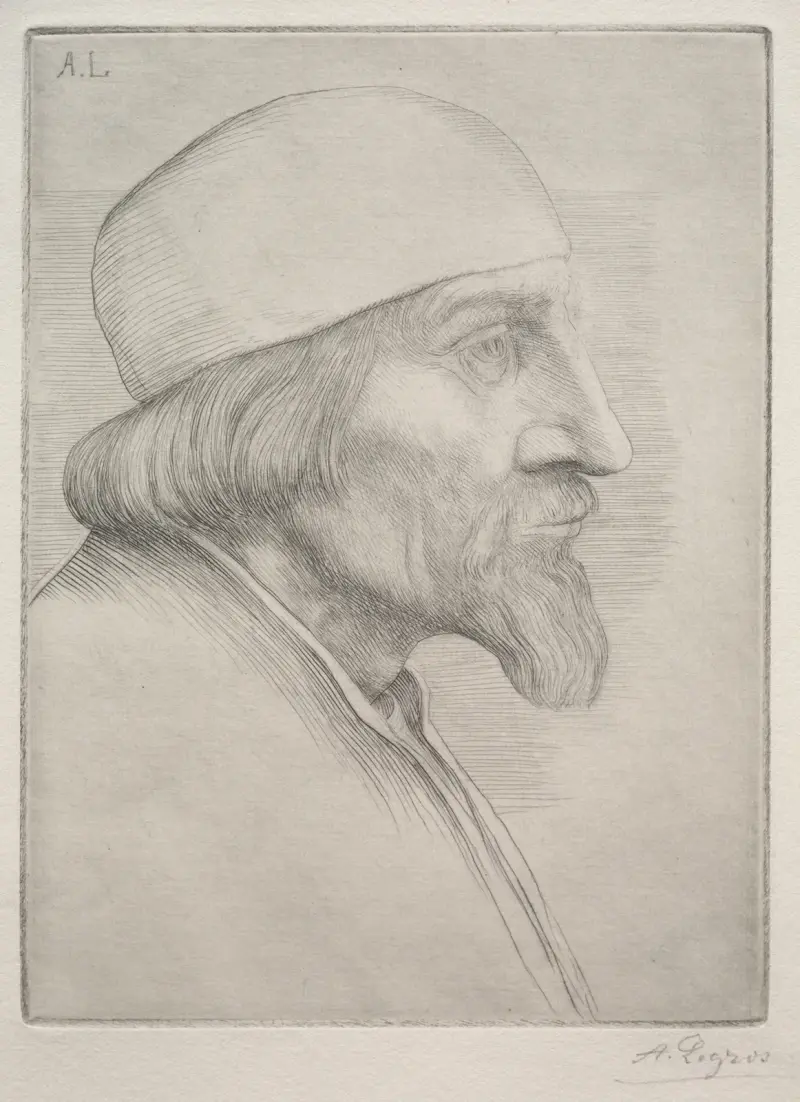 Man i skallmössa av Alphonse Legros